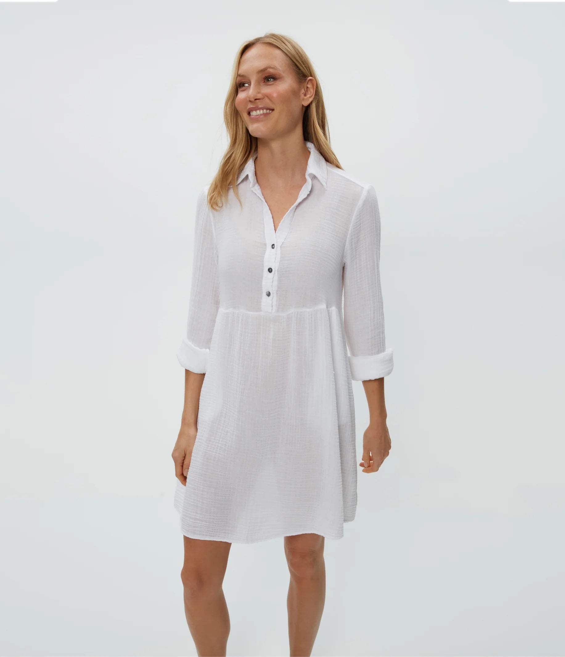Kimberly Shirt Waist Dress In Grape