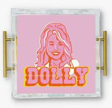 Load image into Gallery viewer, Dolly Acrylic Tray with Gold Handles
