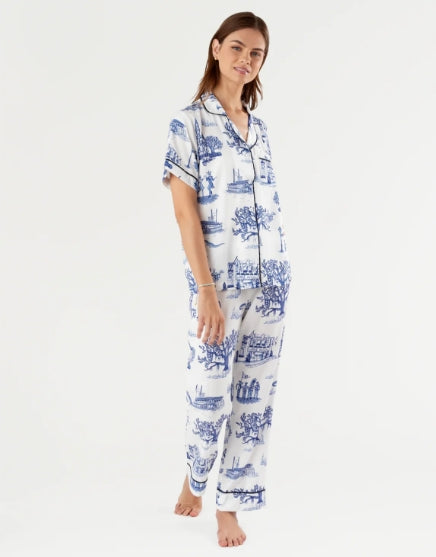 New Orleans Toile Pajama Pant Set