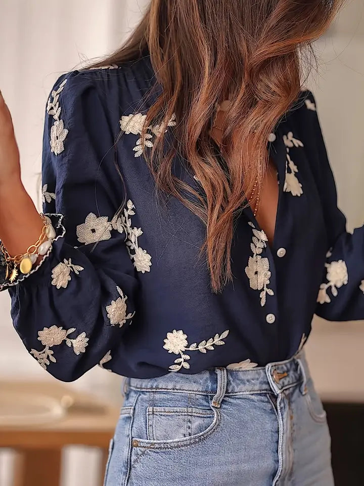 Boho Midnight Ecru Floral