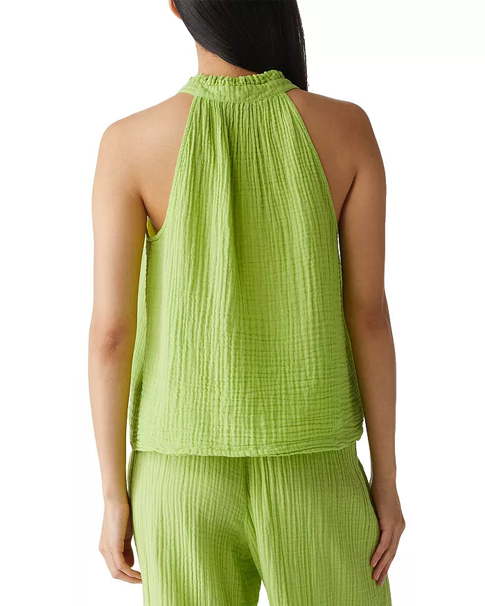 Viola Split Neck Cotton Tank Top