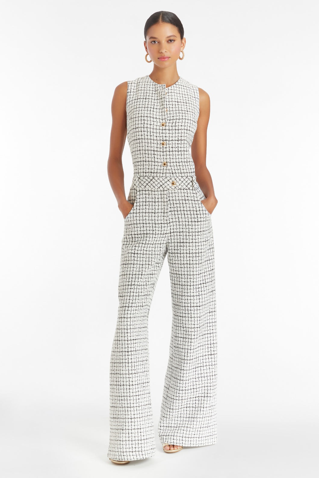 Amanda Uprichard- Tori Jumpsuit In Tweed