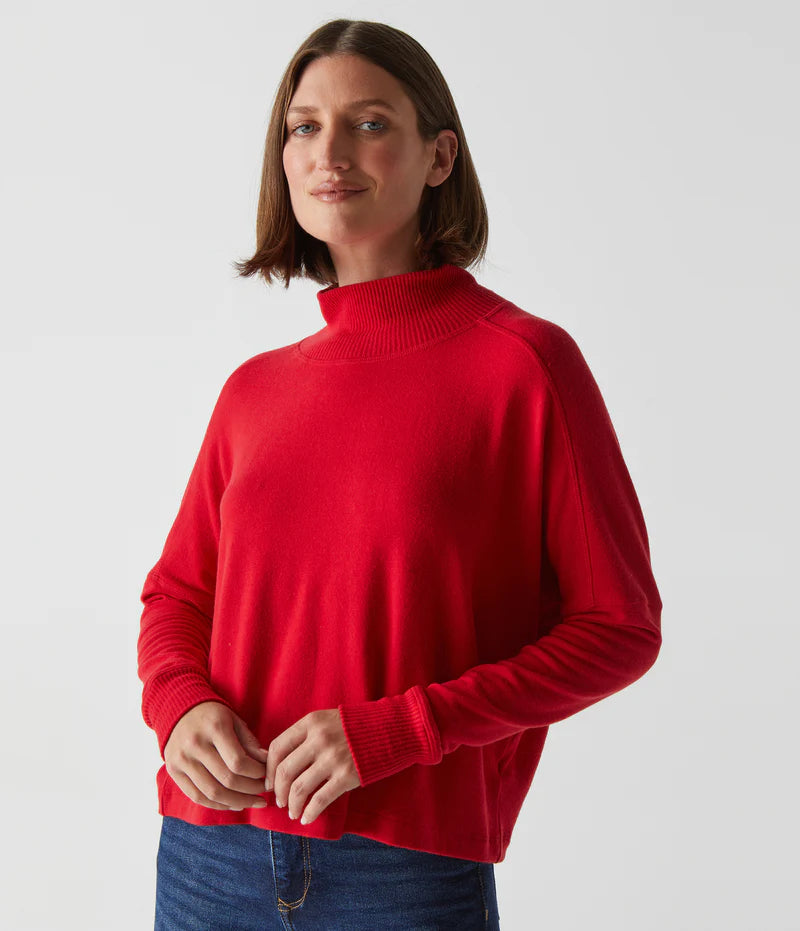 Michael Stars- Frida Mock Neck Top