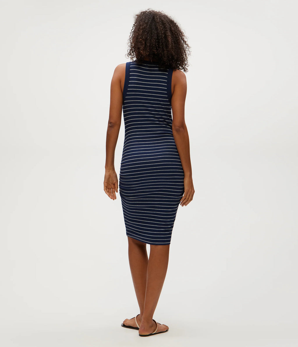 Demi Striped Ribbed Dress
