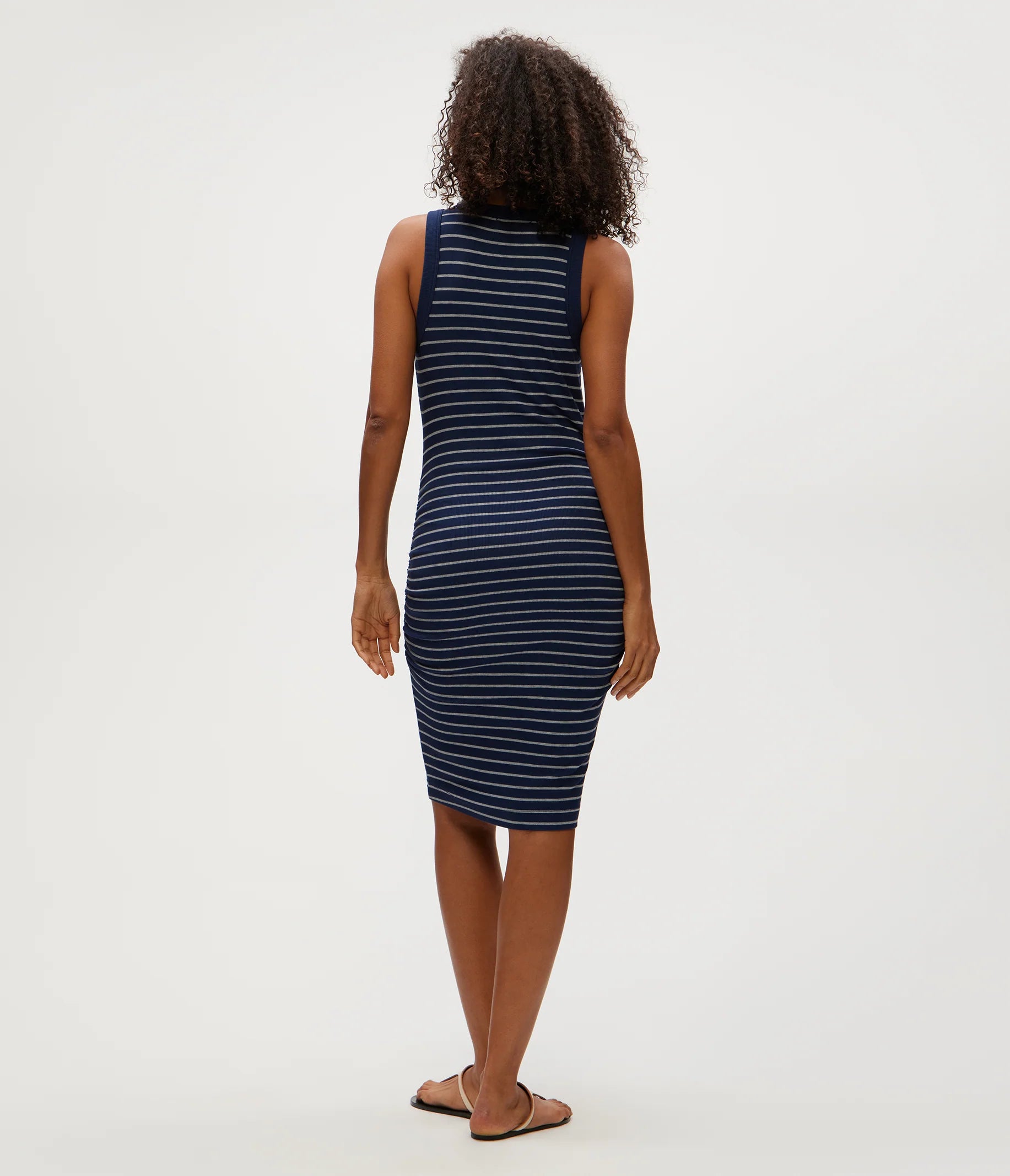 Demi Striped Ribbed Dress