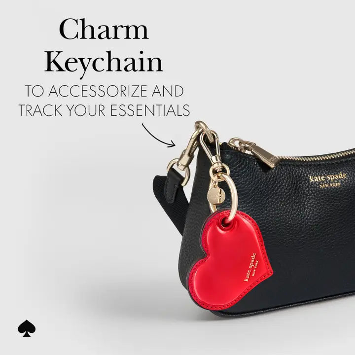 Kate Spade New York Heart Charm Airtag Keychain