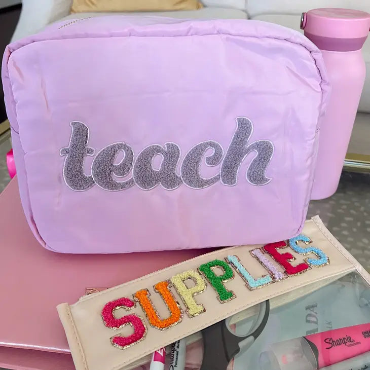 Teach Xl -Lavender Embroidery