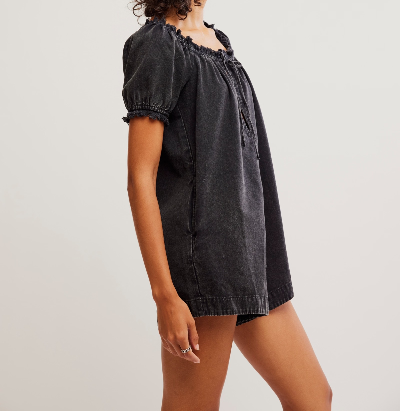 Daisy Denim Babydoll Romper