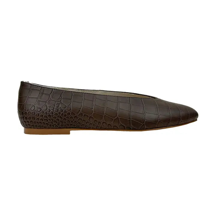 Emerson in Chocolate Leather Croc