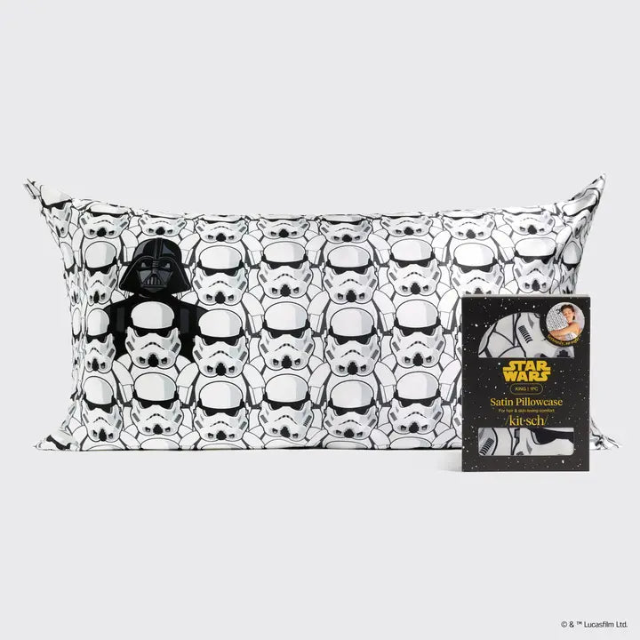Star Wars™ & Kitsch Satin Pillowcase in Darth Vader & Stormtroopers - King