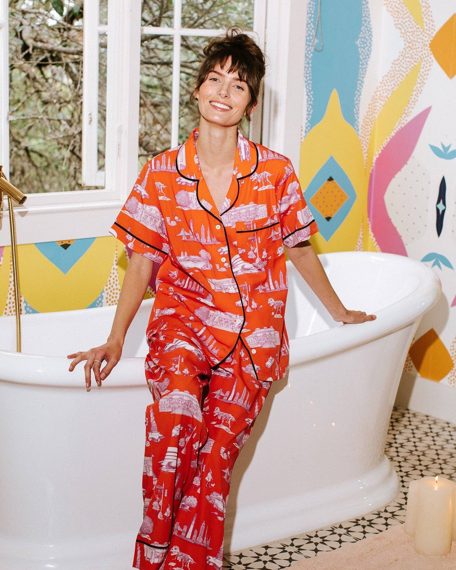 New York Toile Pajama Pants Set