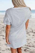 Load image into Gallery viewer, Sequin USA Star Graphic Ruffled Stripe Mini Dress
