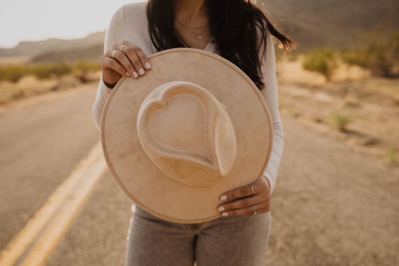 Vegan Suede Sweetheart Fedora Hat