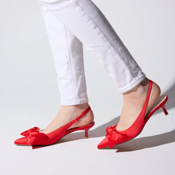 Elise in Red Satin