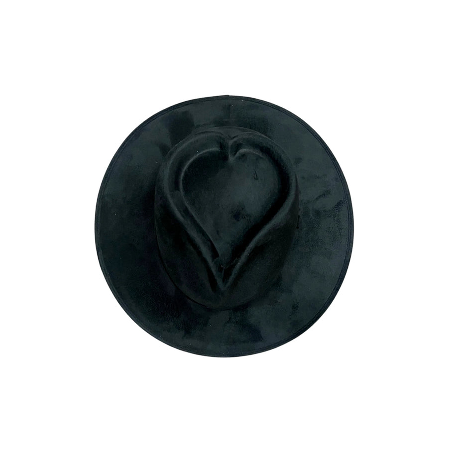 Vegan Suede Sweetheart Fedora Hat