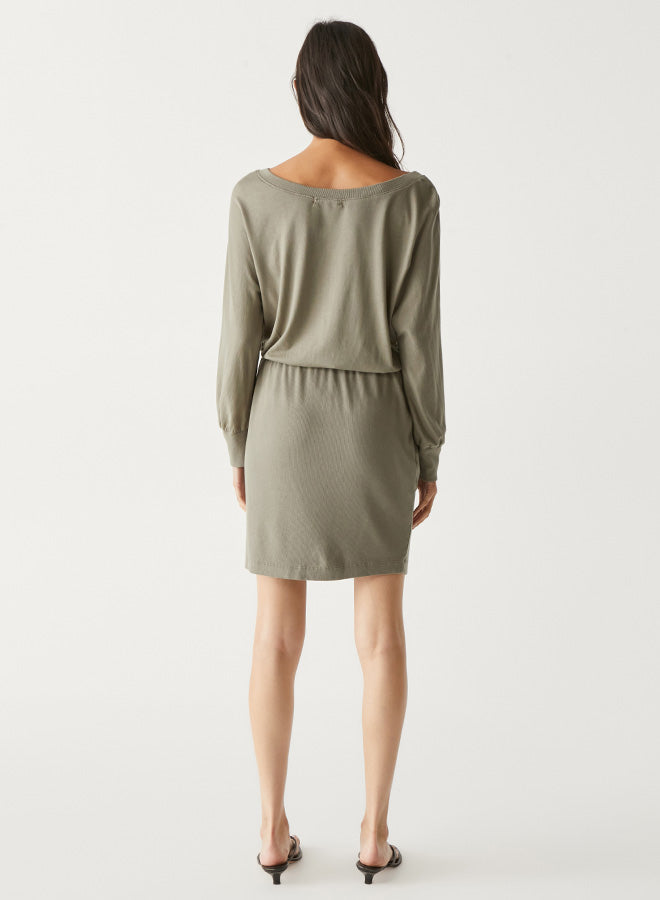 Michael Stars- Kerrigan On/Off Shoulder Rib Mix Dress