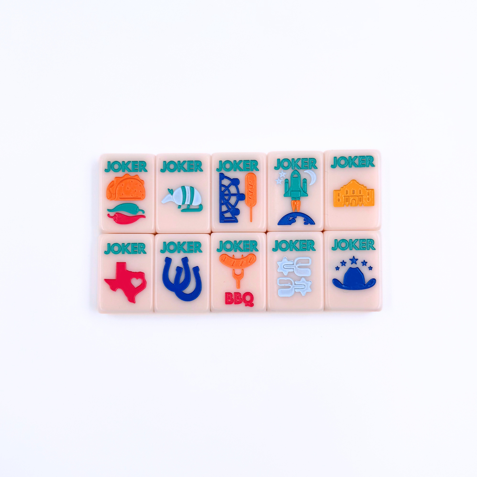 THE TEXAS SERIES | American Mahjong with Lone Star Flair | Colorful Unique Tiles