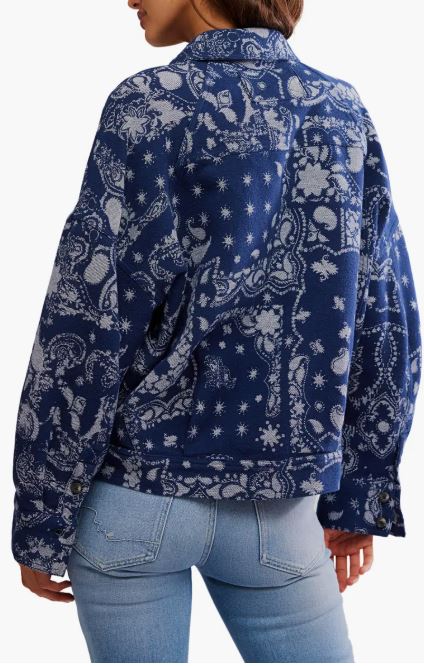 Bandana Jacquard Shirt Jacket