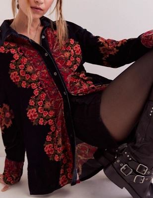 We The Free One Night Velvet Top