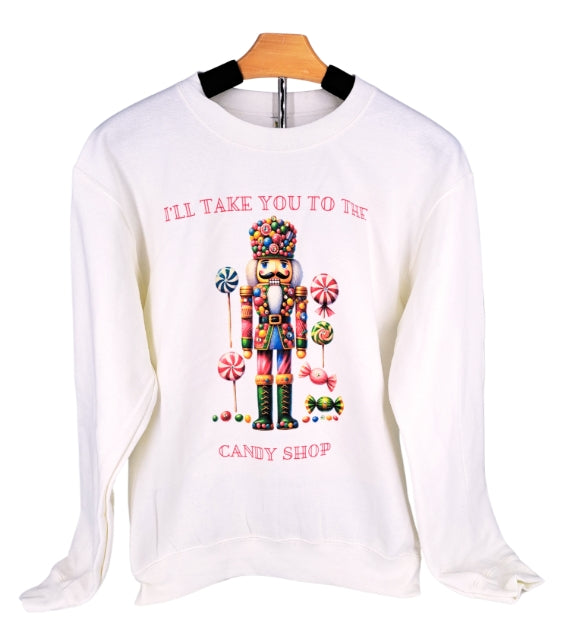 Candy Shop White Sweatshirt