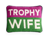 Trophy Wife Needlepoint Pillow