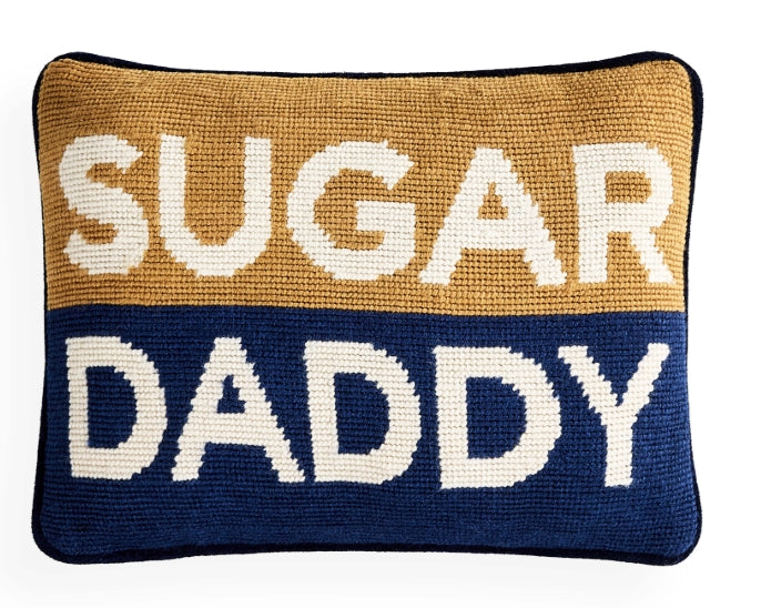 Sugar Daddy Needlepoint Pillow