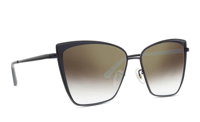 Becky- Black + Flash Grey Gradient Sunglasses
