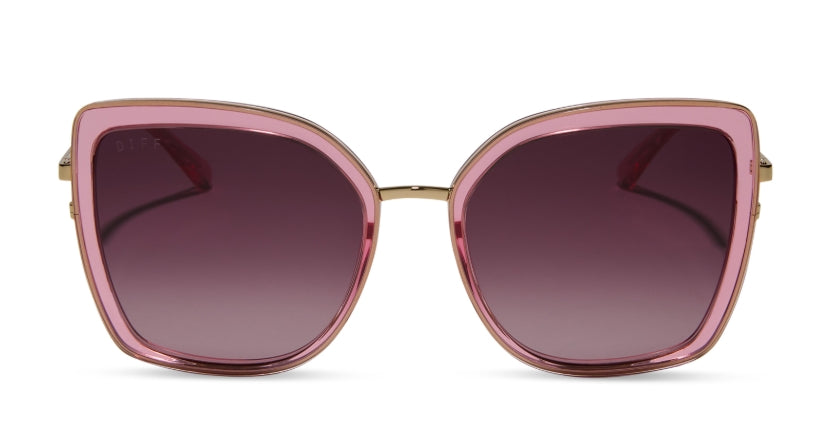 Clarisse Candy Pink Crystal + Wine Gradient
