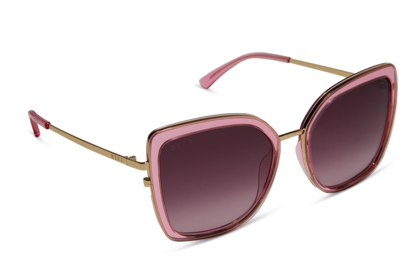 Clarisse Candy Pink Crystal + Wine Gradient