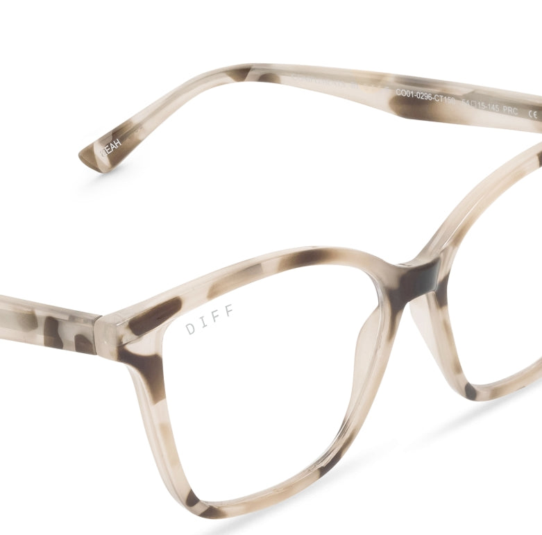 Leah Cream Tortoise Blue light Readers