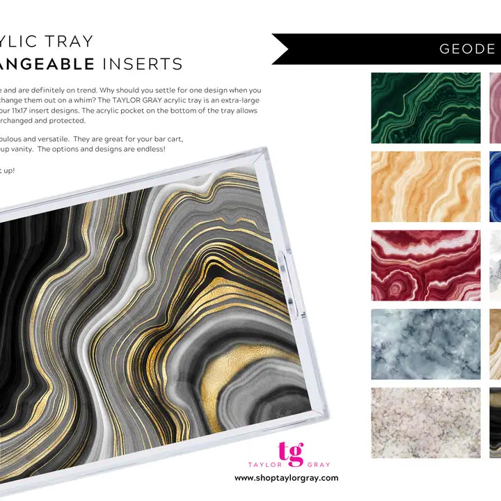 Taylor Gray- 11x17 Acrylic Tray Inserts