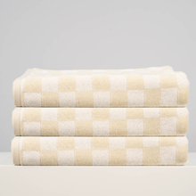 Load image into Gallery viewer, Checker Beach &amp; Bath Towel: Kelly/Bubble Gum
