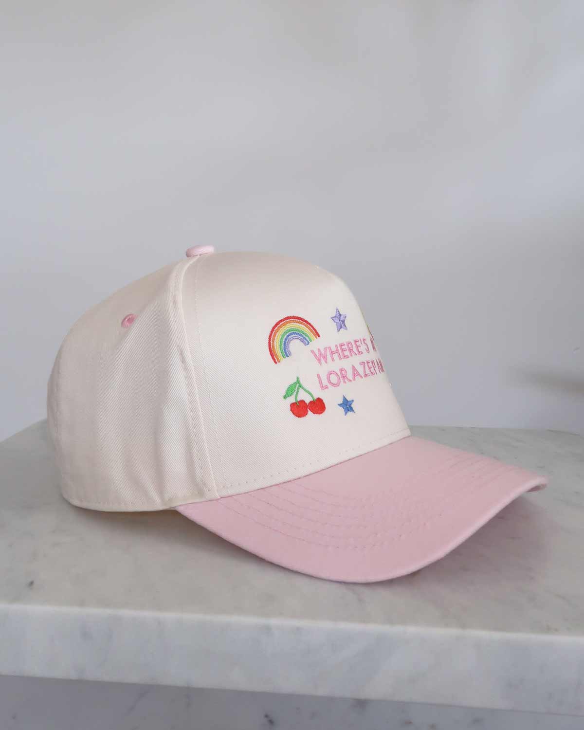 Where's My Lorazepam White Lotus Embroidered Charm Hat Cap