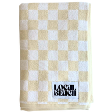 Load image into Gallery viewer, Checker Beach &amp; Bath Towel: Coral/Lavender
