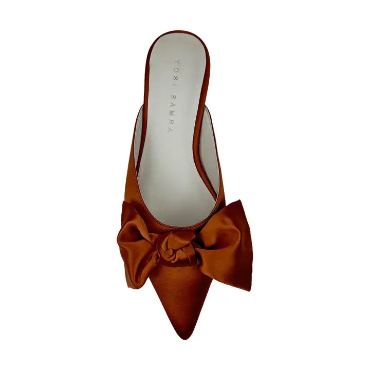 Clara Bow in Rust Satin Slides