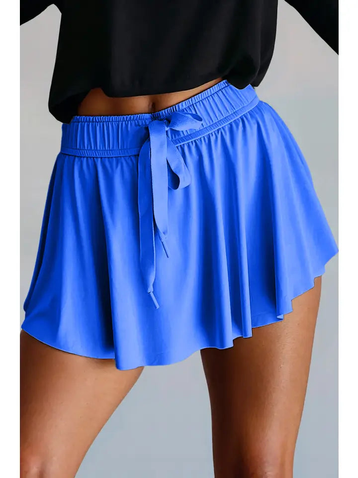 High Waist Drawstring Skorts