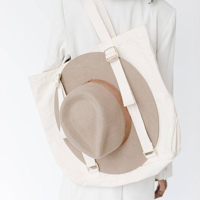 Canvas Hat Carrying Tote