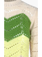 Load image into Gallery viewer, Juno Pointelle- Chevron Knit Sweater

