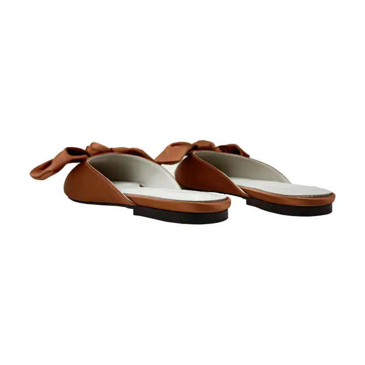 Clara Bow in Rust Satin Slides