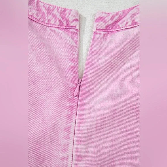 Mineral Wash Denim Romper