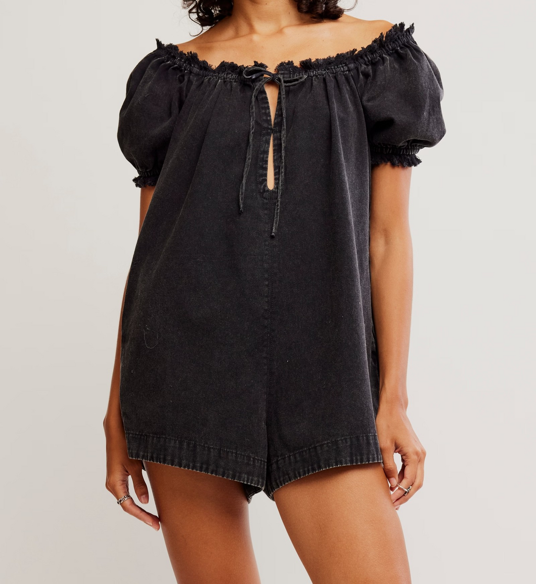 Daisy Denim Babydoll Romper