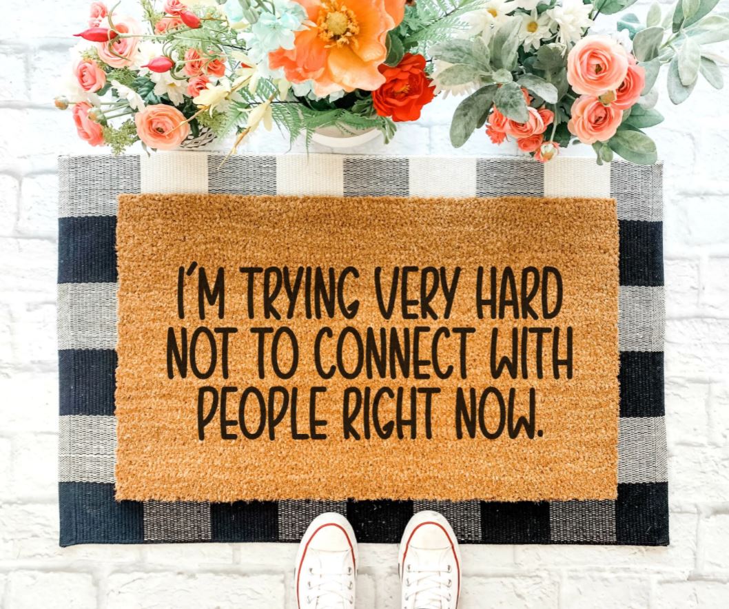 Trying Not to Connect Doormat