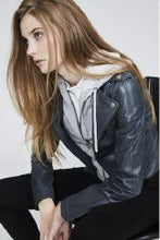 Load image into Gallery viewer, Molly Slate Moto Jacket
