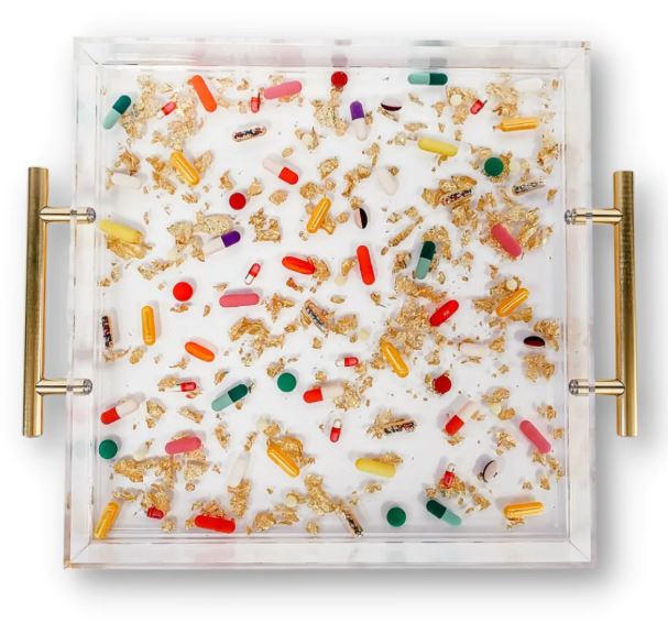 Pill+Gold Tray